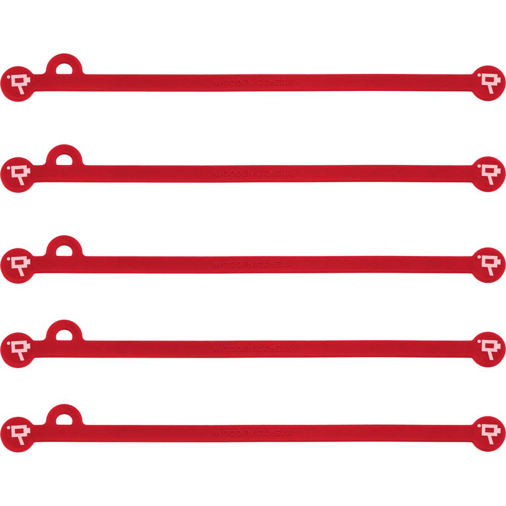 Wooden Camera Cine Mag Ties (5-Pack, Red, 6.8"")