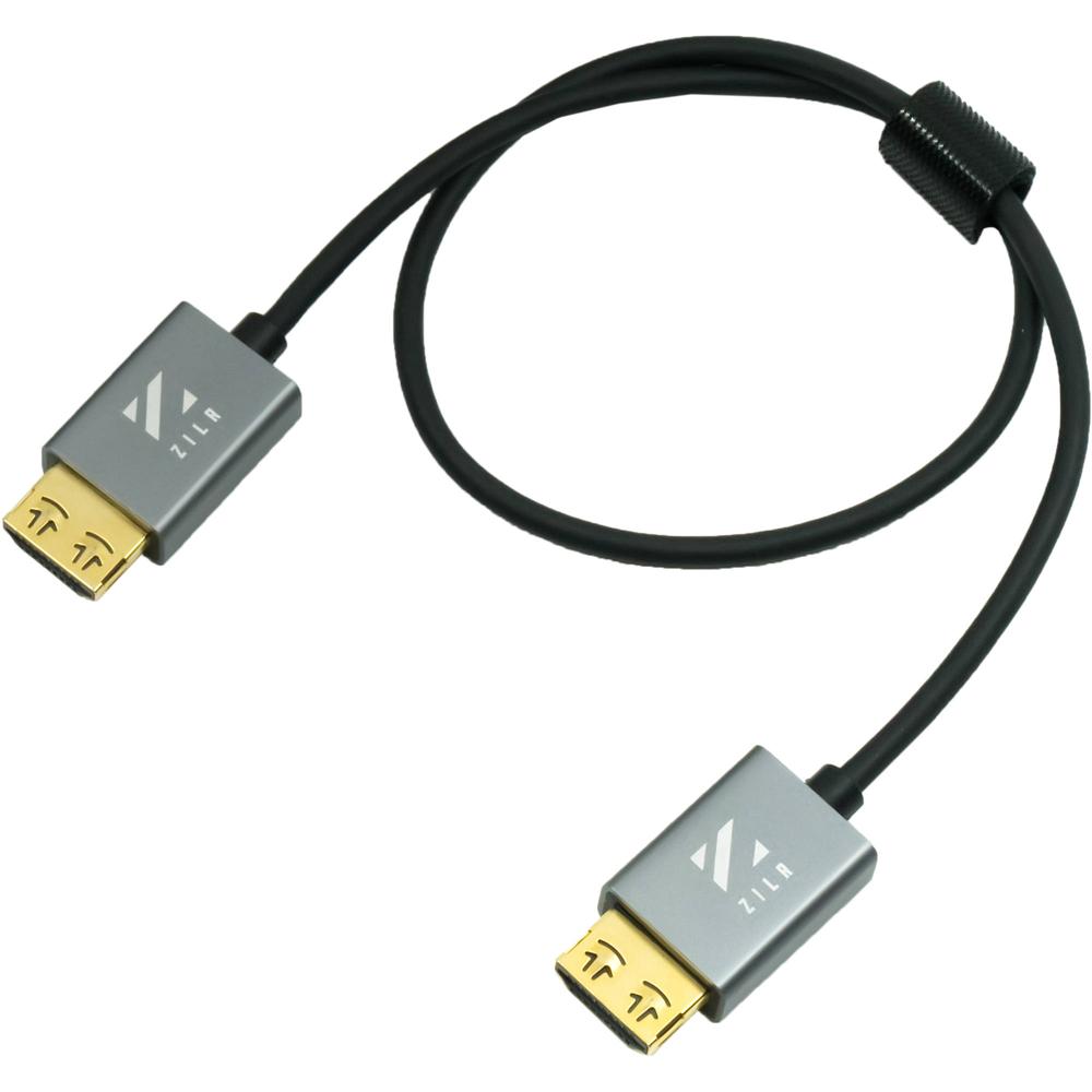 ZILR Cable HDMI Seguro Ultra Delgado de Alta Velocidad con Ethernet (17.7"") - Soporta 4K, HD, HDR, H