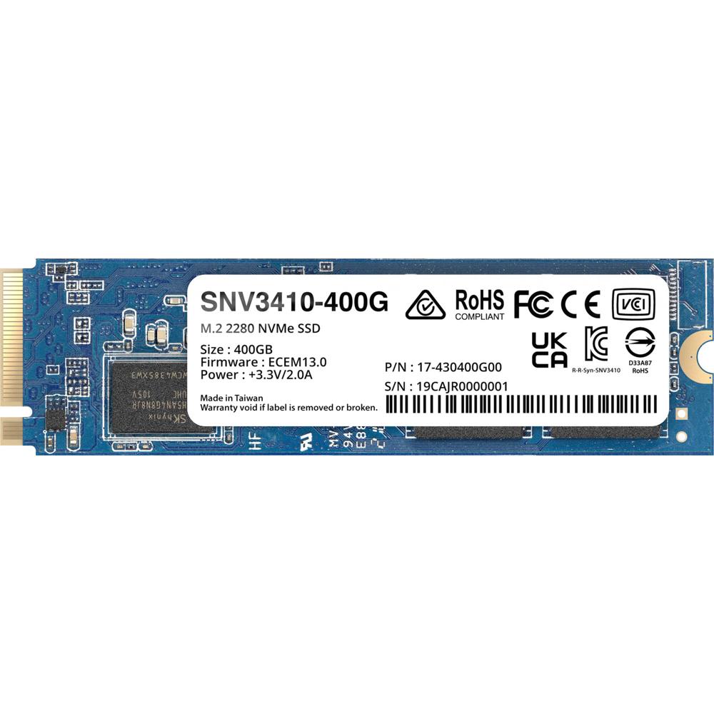 Synology 400GB SNV3410 NVMe M.2 2280 SSD - Almacenamiento Rápido y Duradero para NAS