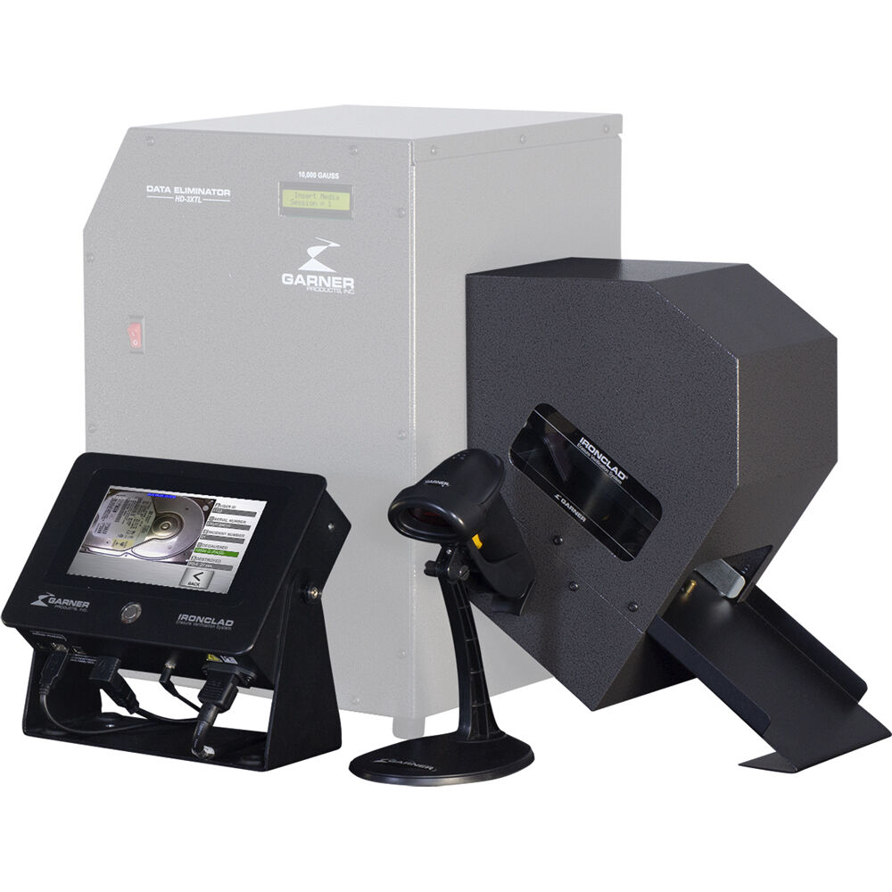 Sistema de Captura de Imágenes Garner IRONCLAD para Escáner HD-3XTL: Destrucción Física de Discos Du