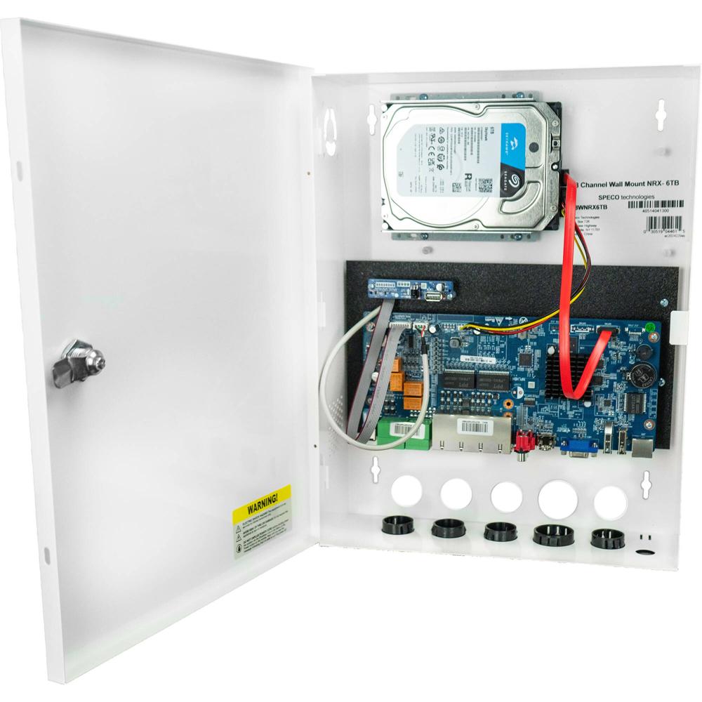 Speco Technologies N8WNRX NVR de Pared 8 Canales 8K con 4TB HDD - Soporta hasta 8 Cámaras, Resolució