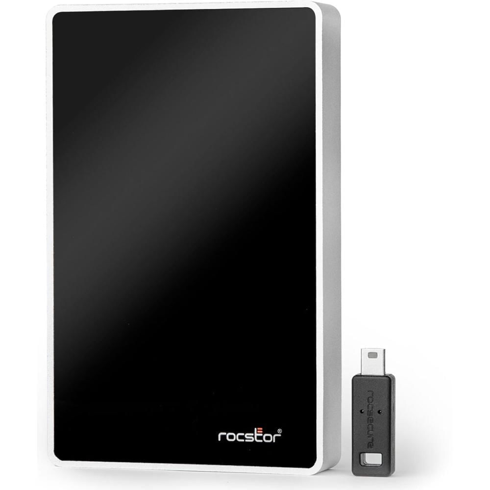 Rocstor 2TB Rocsecure EX32 SSD Portátil Encriptado USB 3.1 Gen 1 con Autenticación por Token, Cifrad