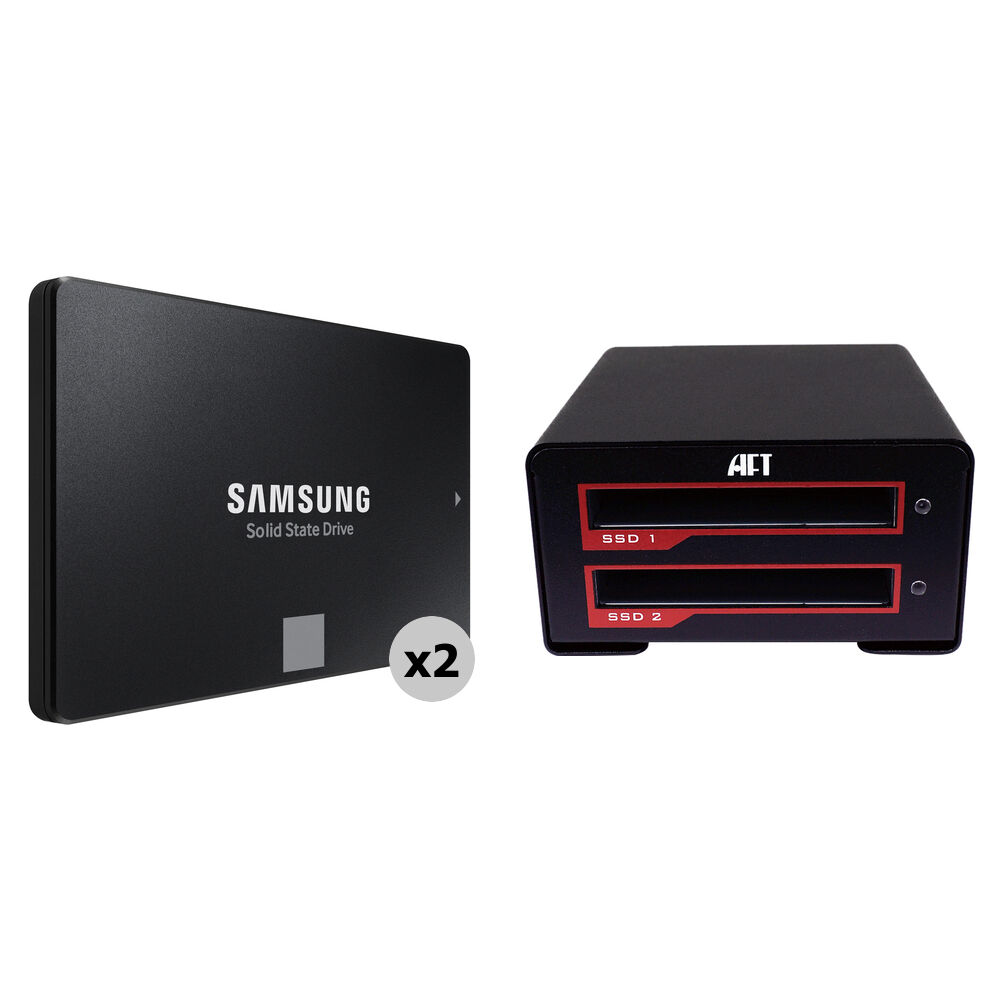 Samsung 4TB 870 EVO SATA III 2.5"" SSD Interno y Kit de Enclosure RAID USB 3.1 Gen 2 Type-C