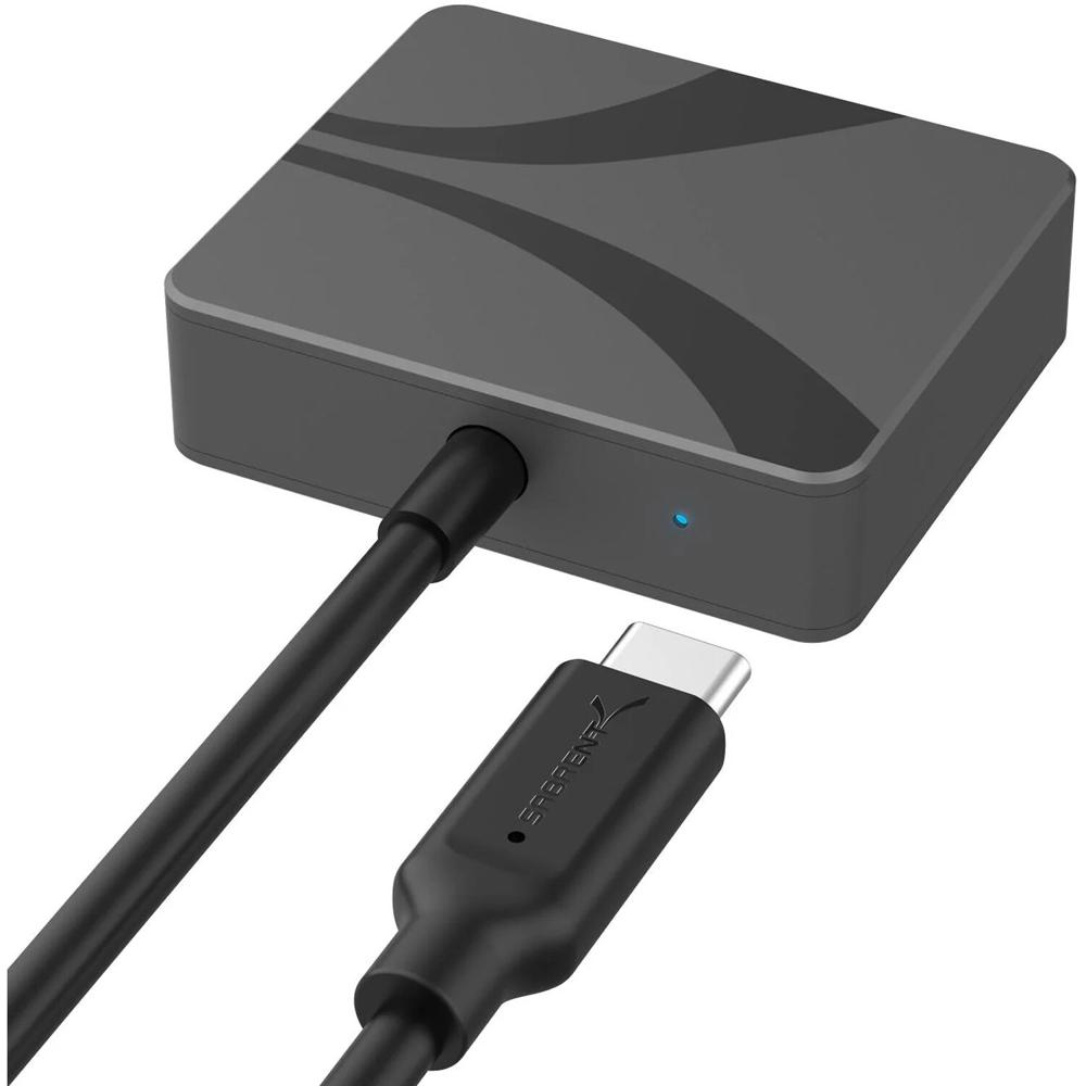Sabrent Caja USB-C para SSD NVMe PCIe M.2 2230 - Cable Integrado, Diseño de Aleación de Aluminio, Pl