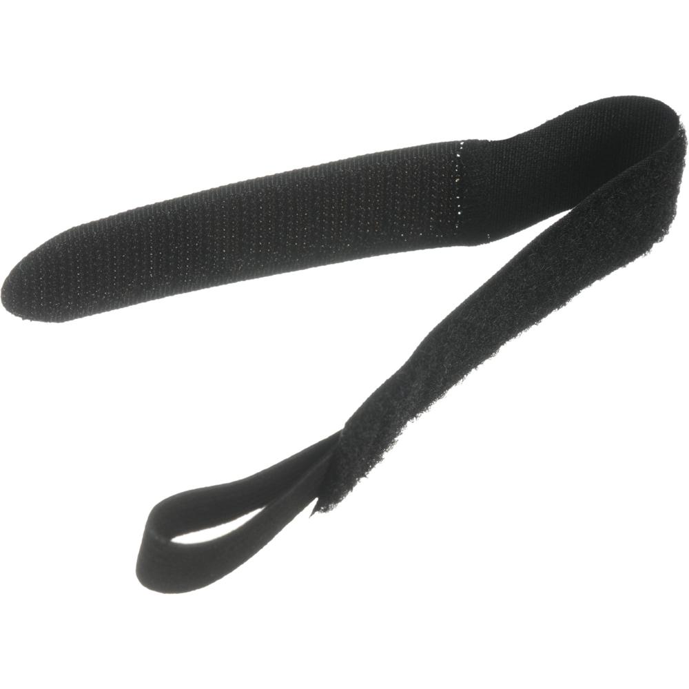 Rip-Tie EconoWrap 3/4 x 7"" Cierre Adherible con Correas Elásticas - Gestión de Cables (Negro, Paquet