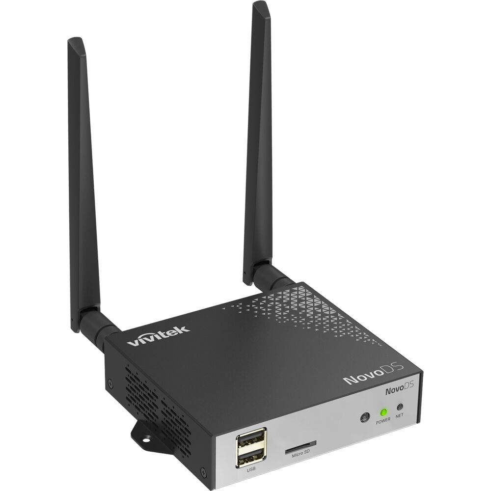 Vivitek NovoDS DS210: Reproductor Digital Signage UHD 4K (16GB) con Soporte Ethernet y Wi-Fi