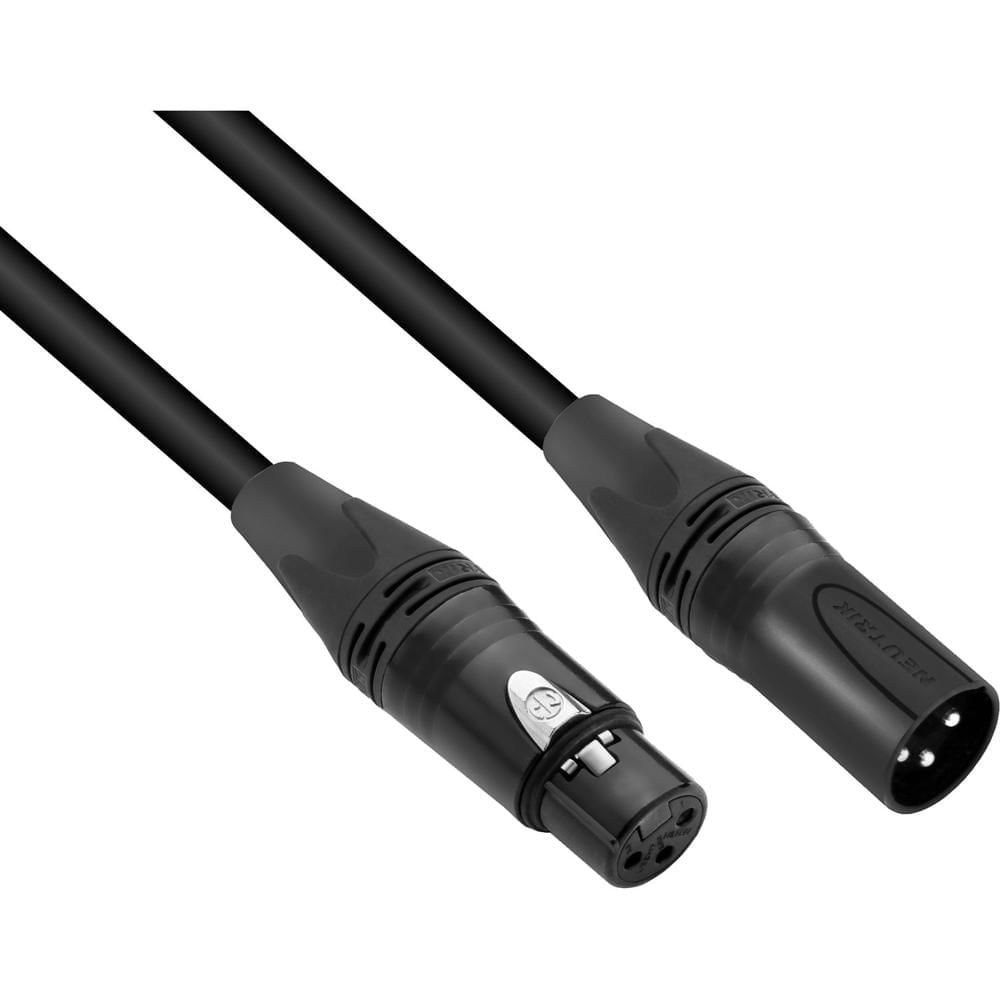Kopul Studio Elite 4000 Series Cable de Micrófono Neutrik XLR M a XLR F (1', Negro) - Ideal para Est