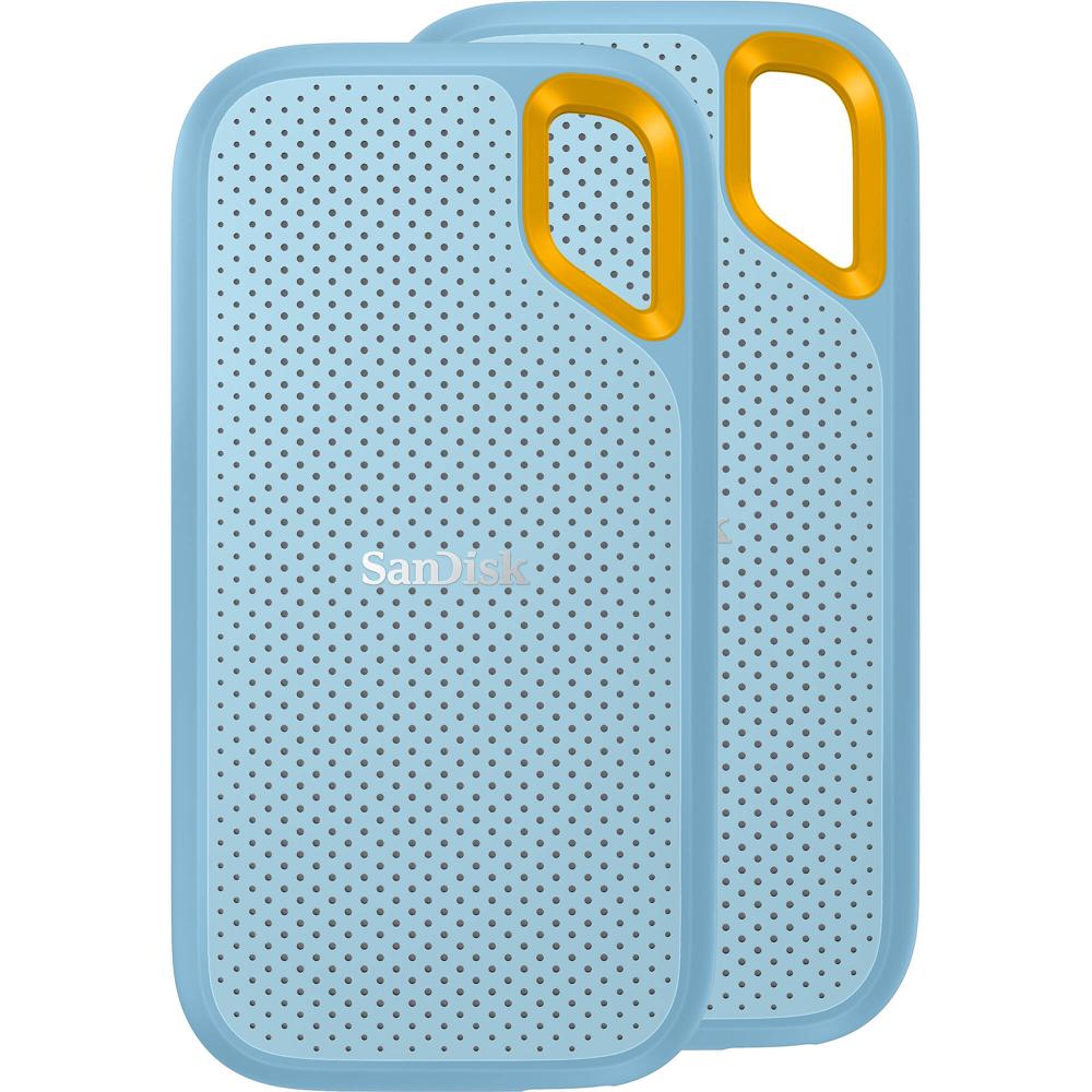 SanDisk 1TB Extreme Portable SSD V2 (Azul , Paquete de 2) - Capacidad de Almacenamiento 1TB, US