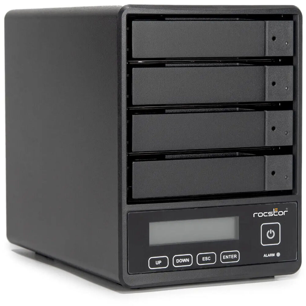 Rocstor Rocpro U35 16TB 4-Bay USB 3.2 Gen 1 Type-C RAID Array (4 x 4TB) - Soporte para RAID 0, 5, JB