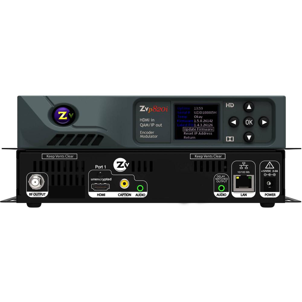 ZeeVee ZvPro820i Codificador/Modulador Digital HD con Entrada HDMI No Encriptada de 2 Puertos