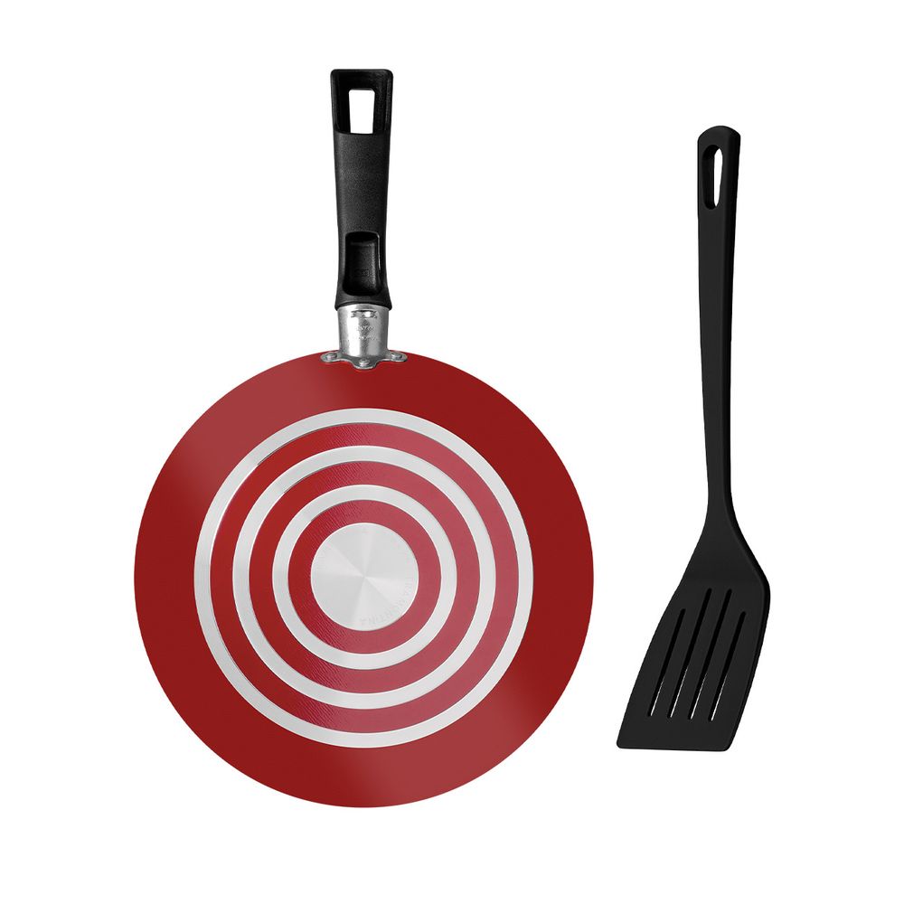 Sarten 26Cm 2Mm Rojo Roch-Loreto C/Espatula 75145807
