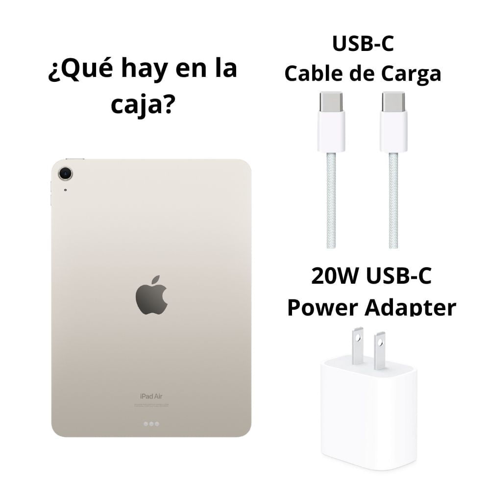Apple iPad Air 11"" Chip M3 Wifi 128GB - Starlight + Apple Pencil USB-C