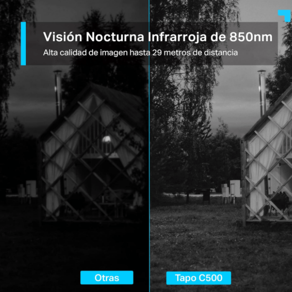 Cámara de Seguridad para exterior con rotación 360° Tapo C500 Tp Link FLF