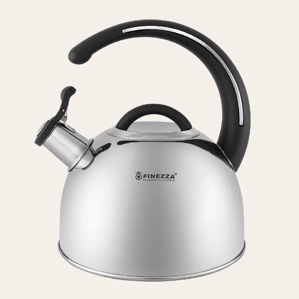 Tetera Finezza FF-T0048 de Acero Inoxidable Negro 3.0 Litros