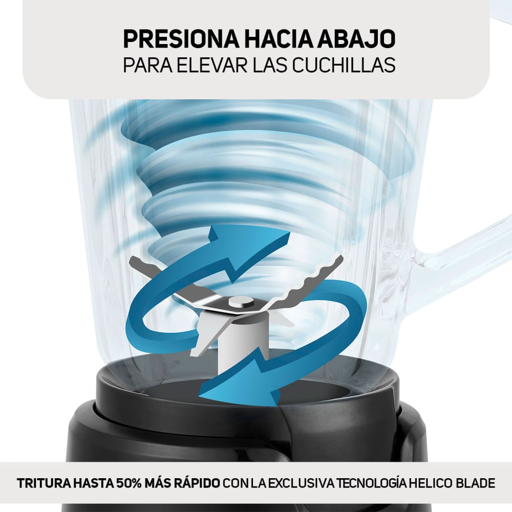 Licuadora Taurus Perfect Push con Tecnología Helicoblade 1.5L – 800W