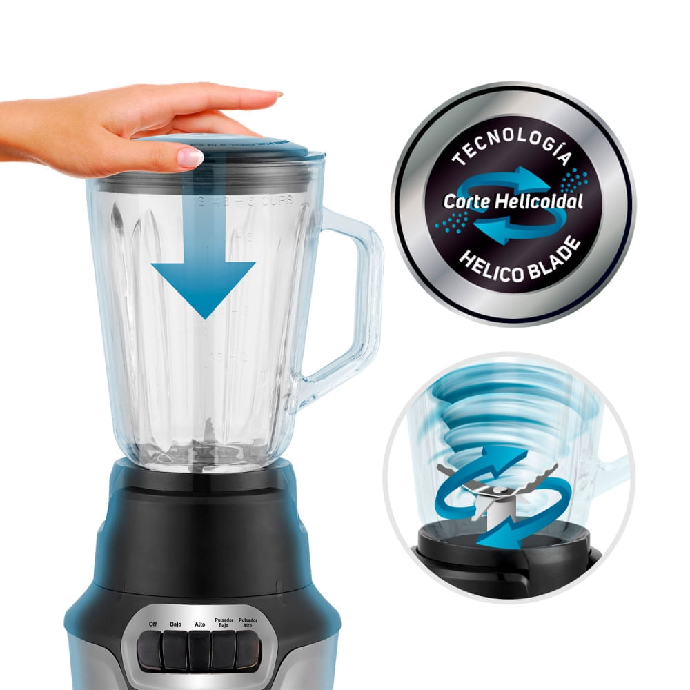 Licuadora Taurus Perfect Push con Tecnología Helicoblade 1.5L – 800W