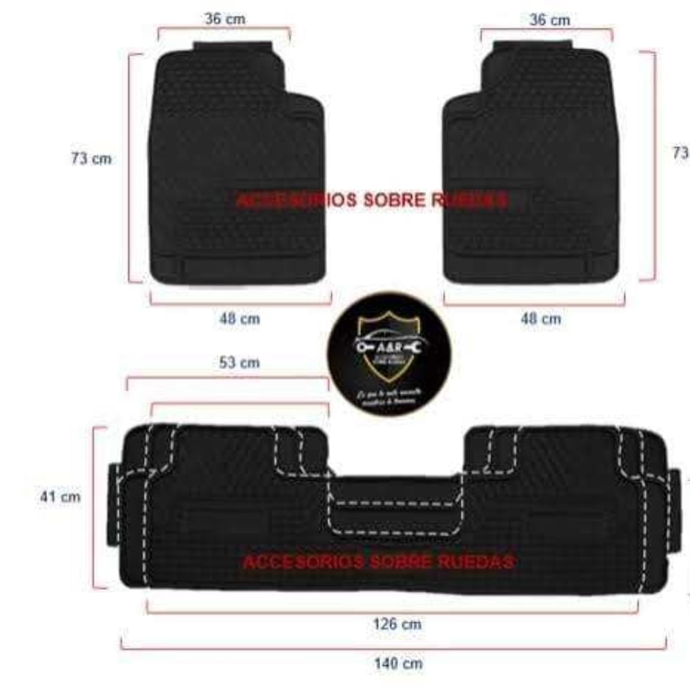 Pisos KIA de 3Piezas IMPERMEABLE Auto y Camioneta