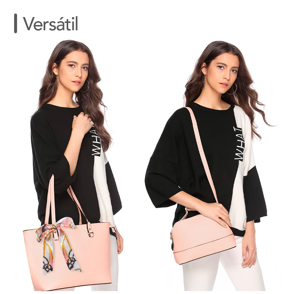 Cartera para Mujer 3 Piezas Elegante Melón 08G