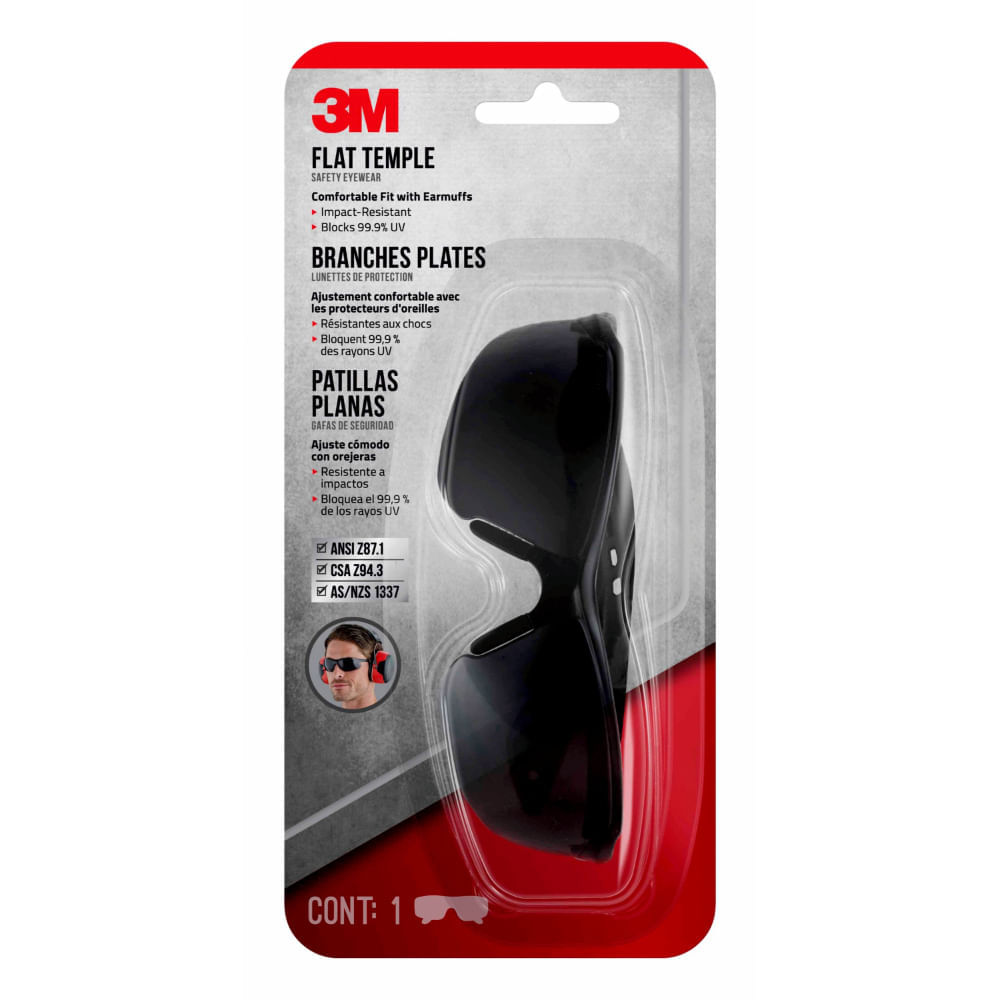 Lentes de Seguridad 3M Profesionales con Lente Oscuro