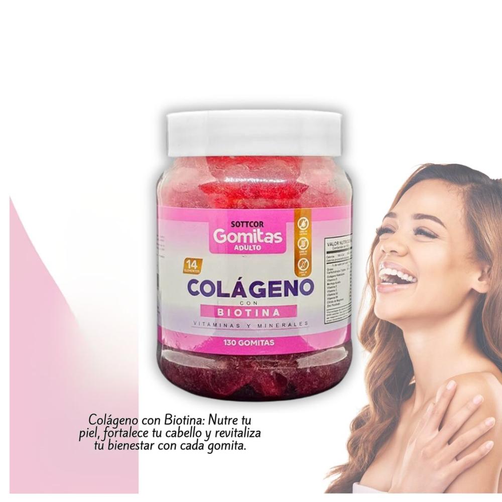 Gomitas de Colágeno con Biotina Sottcor Adulto