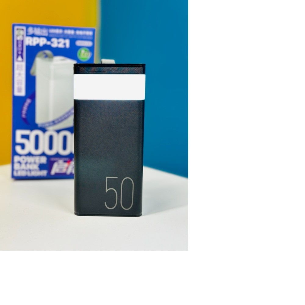 Cargador portátil Remax modelo rpp 321 50000mah pd20w qc22.5w negro