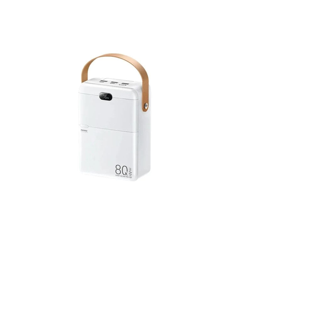 Cargador portátil Remax modelo rpp 118 80000mah pd27w qc 22.5w blanco
