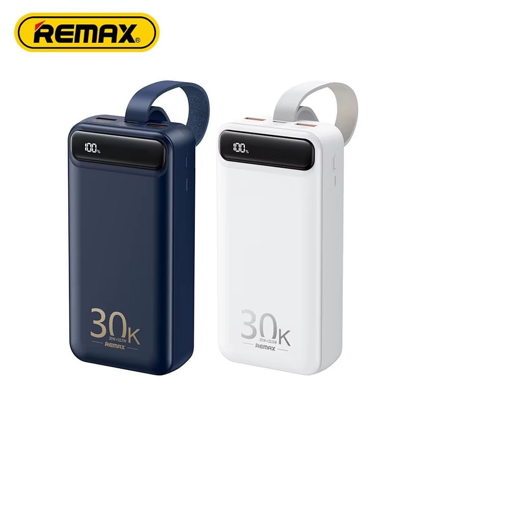 Cargador portátil Remax modelo rpp 522 30000mah pd20w qc22.5w azul