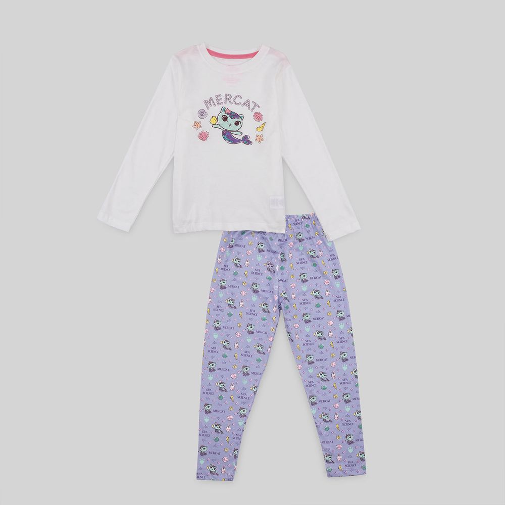 Pijama Para Niña Gabby Dollhouse Polo Pantalon