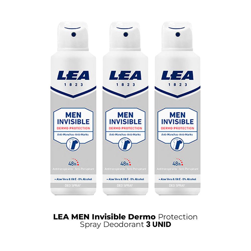 Lea Men Invisible Dermoprotection Spray Deodorant 3 Unid