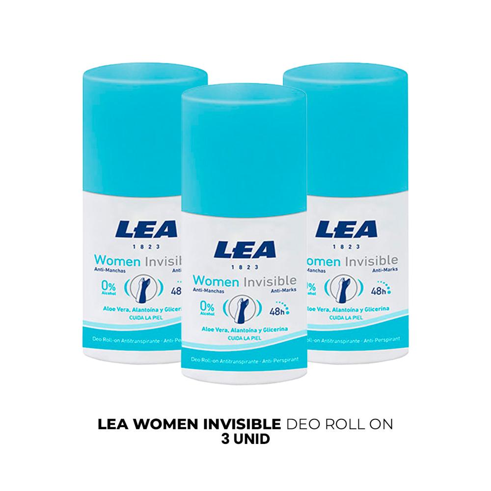 Lea Women Invisibledeo Roll On 3 Unid