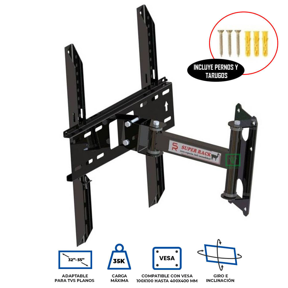 Rack Giratorio Super Rack de 32 a 55 Un Brazo