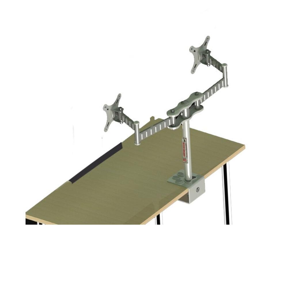 Rack para dos Monitores Doble Brazo 14 a 27