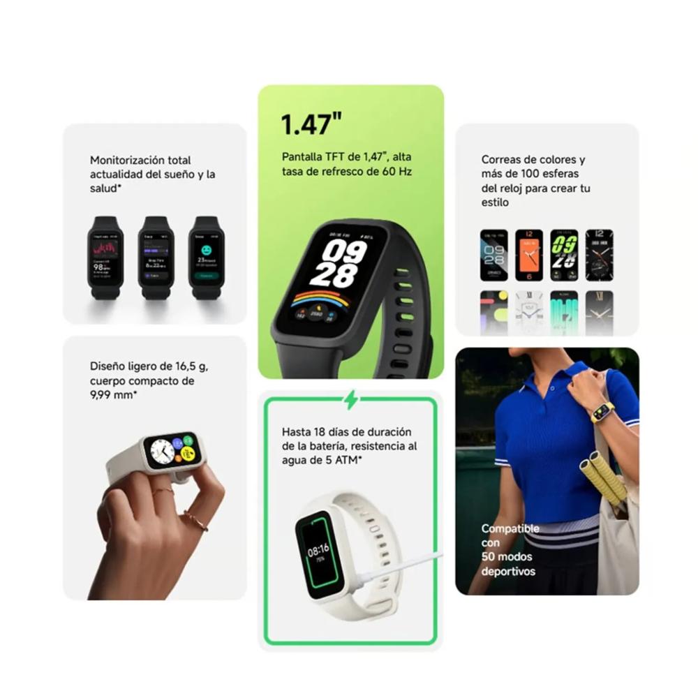 XIAOMI Smart Band 9 Active Negro