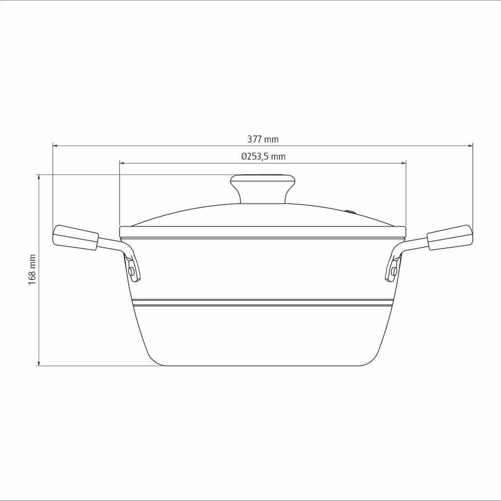 Olla Tramontina Sicilia 24 cm Roja – Aluminio Antiadherente 20402/724