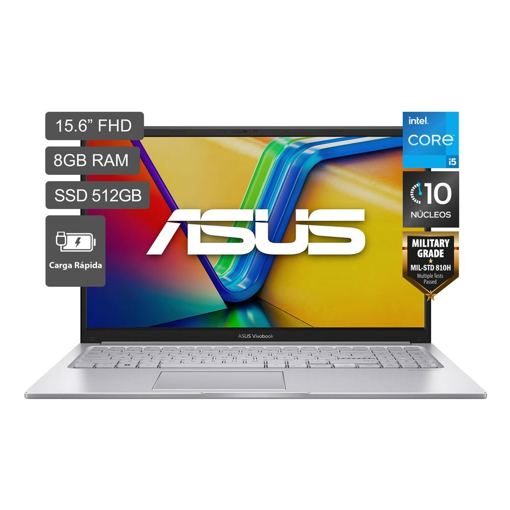 Laptop Asus Vivobook 15 Intel® Core™ i5-1334U 15.6"" 8GB RAM 512 SSD 512 SSD Plata