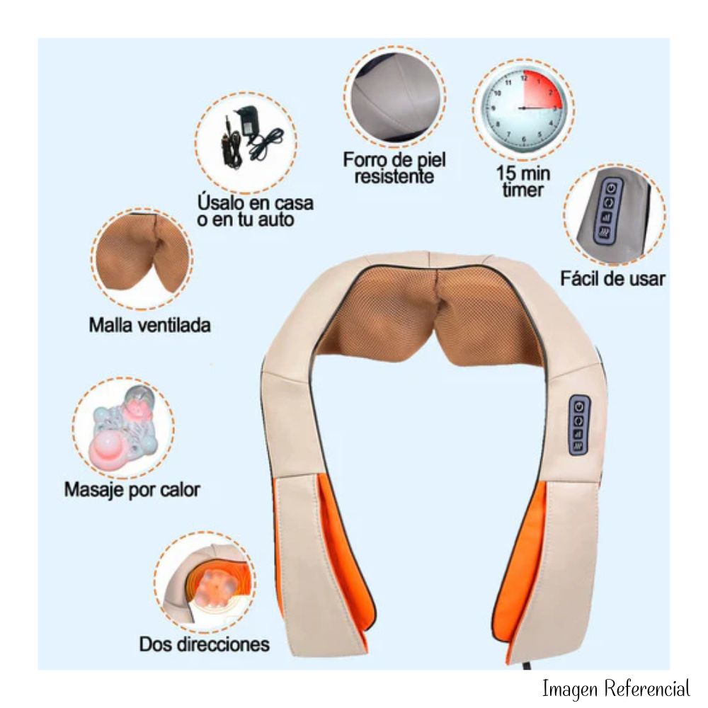 Masajeador de Cuello Espalda Hombros con Calor Infrarrojo