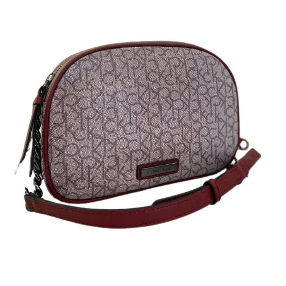 Cartera Crossbody Calvin Klein Doble Cierre Monogram