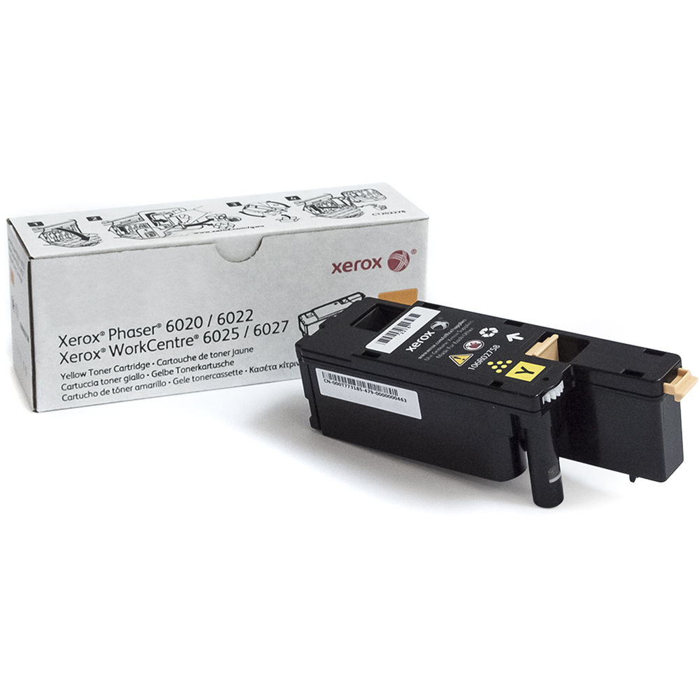 Cartucho de Tóner Amarillo Xerox para Impresoras Phaser 6022 y WorkCentre 6027 - Rinde 1000 Páginas