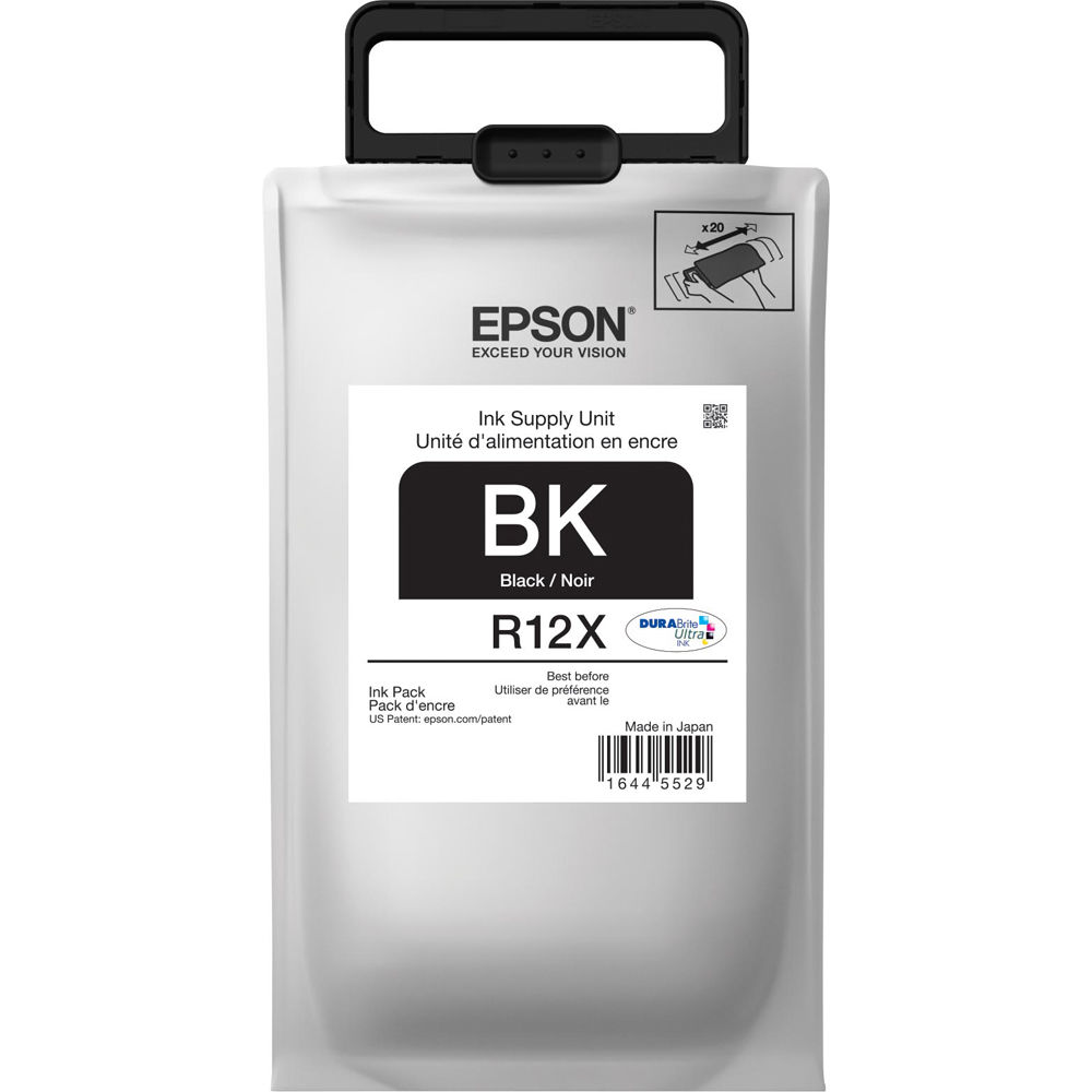 Epson R12X DURABrite Ultra Tinta Negra de Alta Capacidad para Impresoras WorkForce Pro WF-R4640, WF-