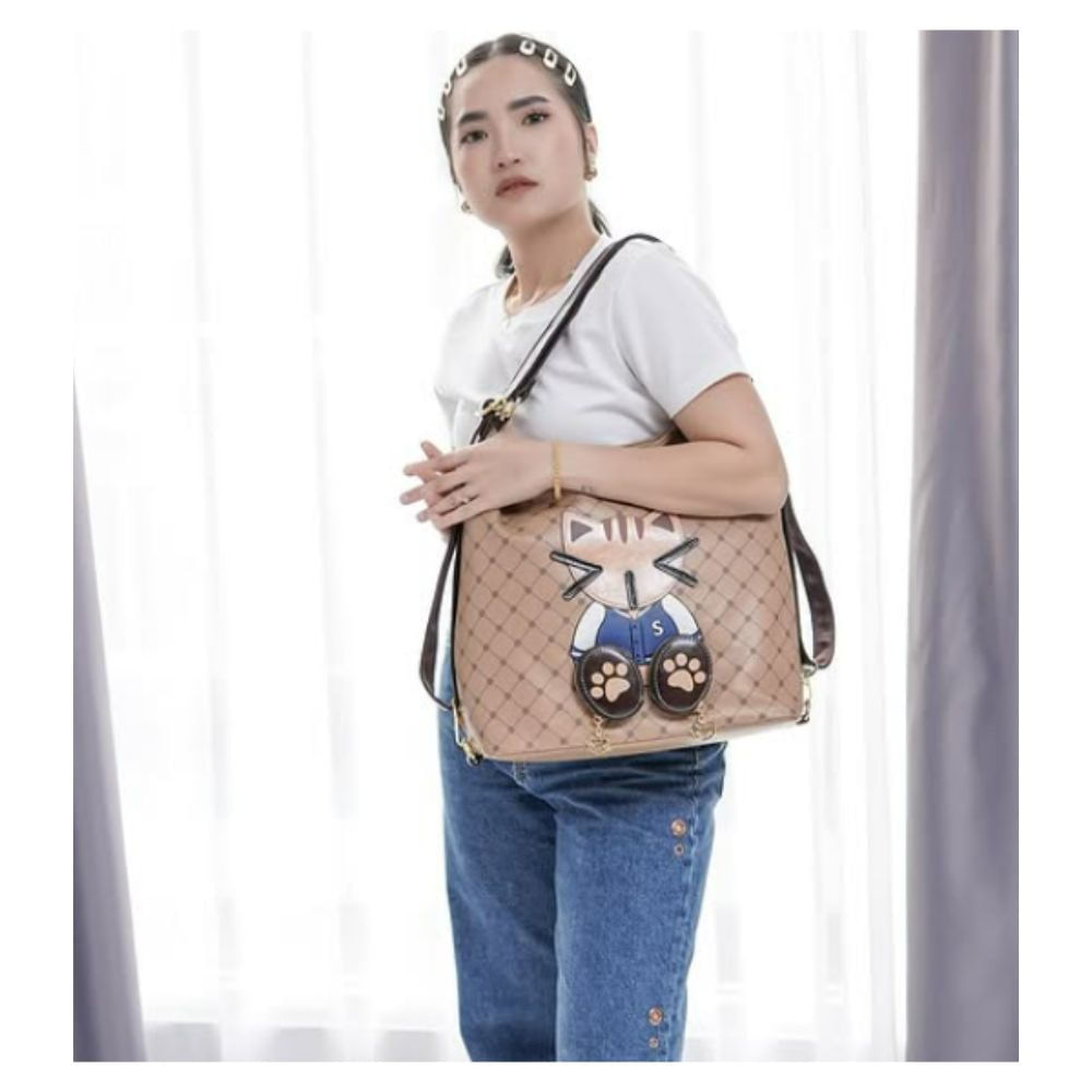 Mochila Maletín Multifuncional para Viaje Gatito Mujer