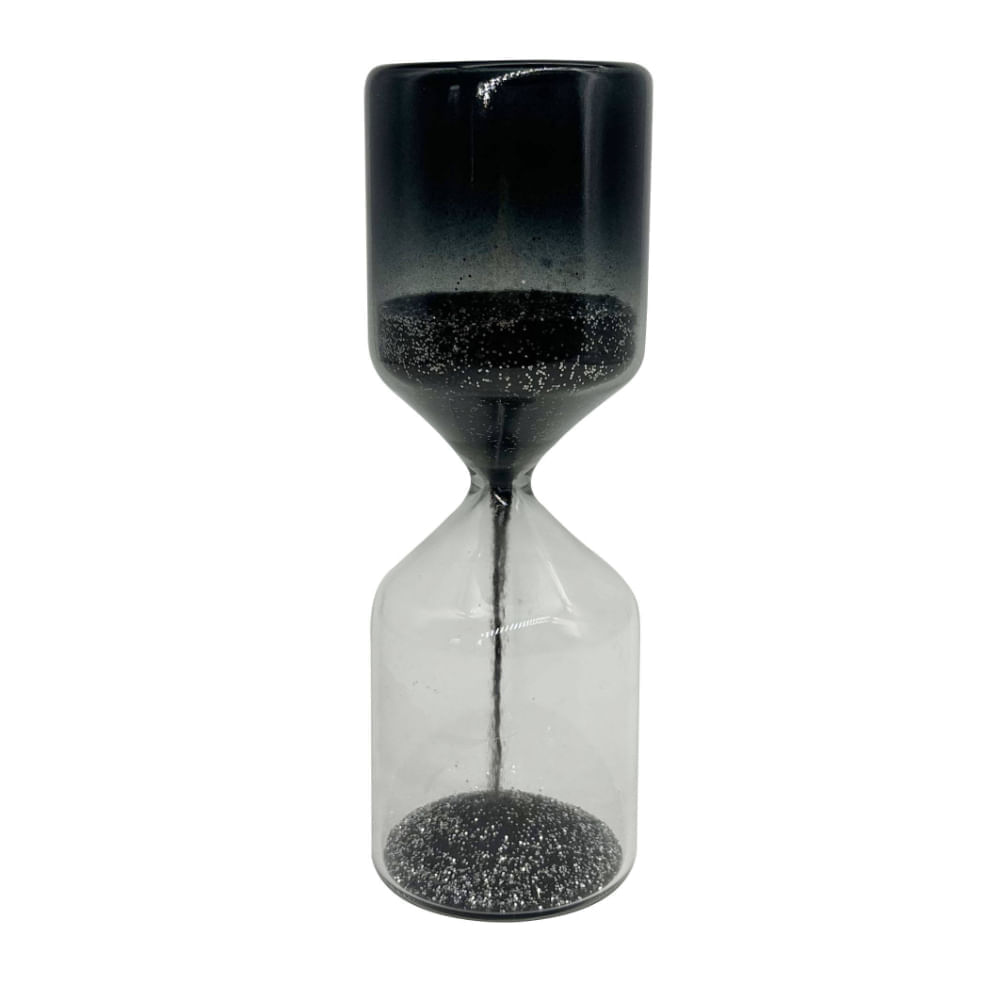 Reloj De Arena Negro 18 Cm