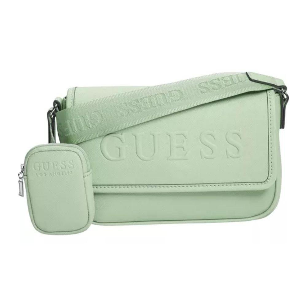 Cartera Crossbody Guess Haddington con llavero - Verde