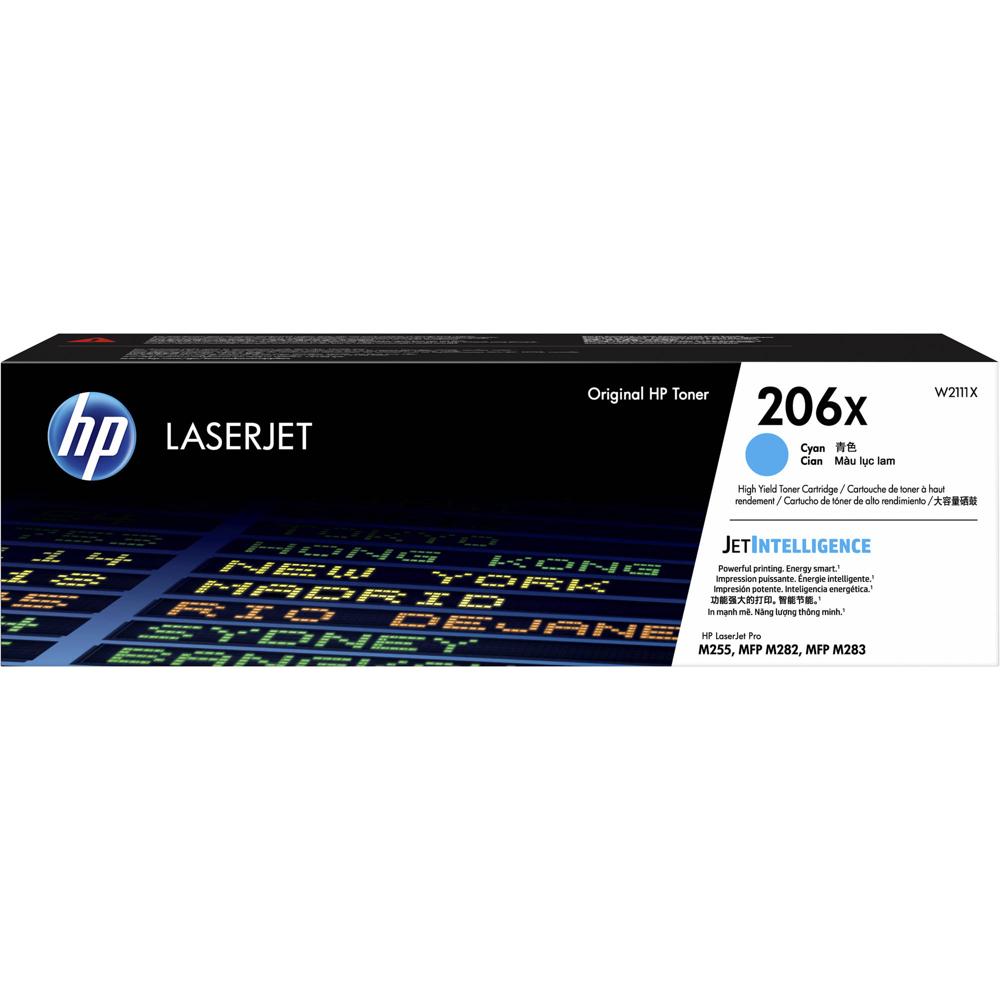 HP 206X High-Yield Cyan LaserJet Toner Cartridge
