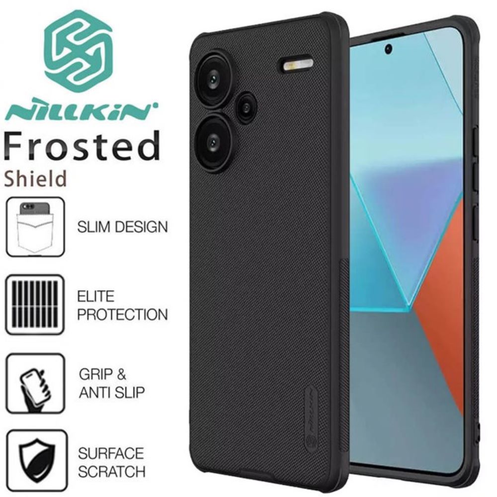 CASE Nillkin Super Frosted Shield para Redmi Note 13 Pro Plus Negro