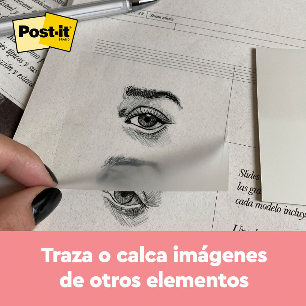 Notas Adhesivas Post It transparentes 73Mmx73Mm
