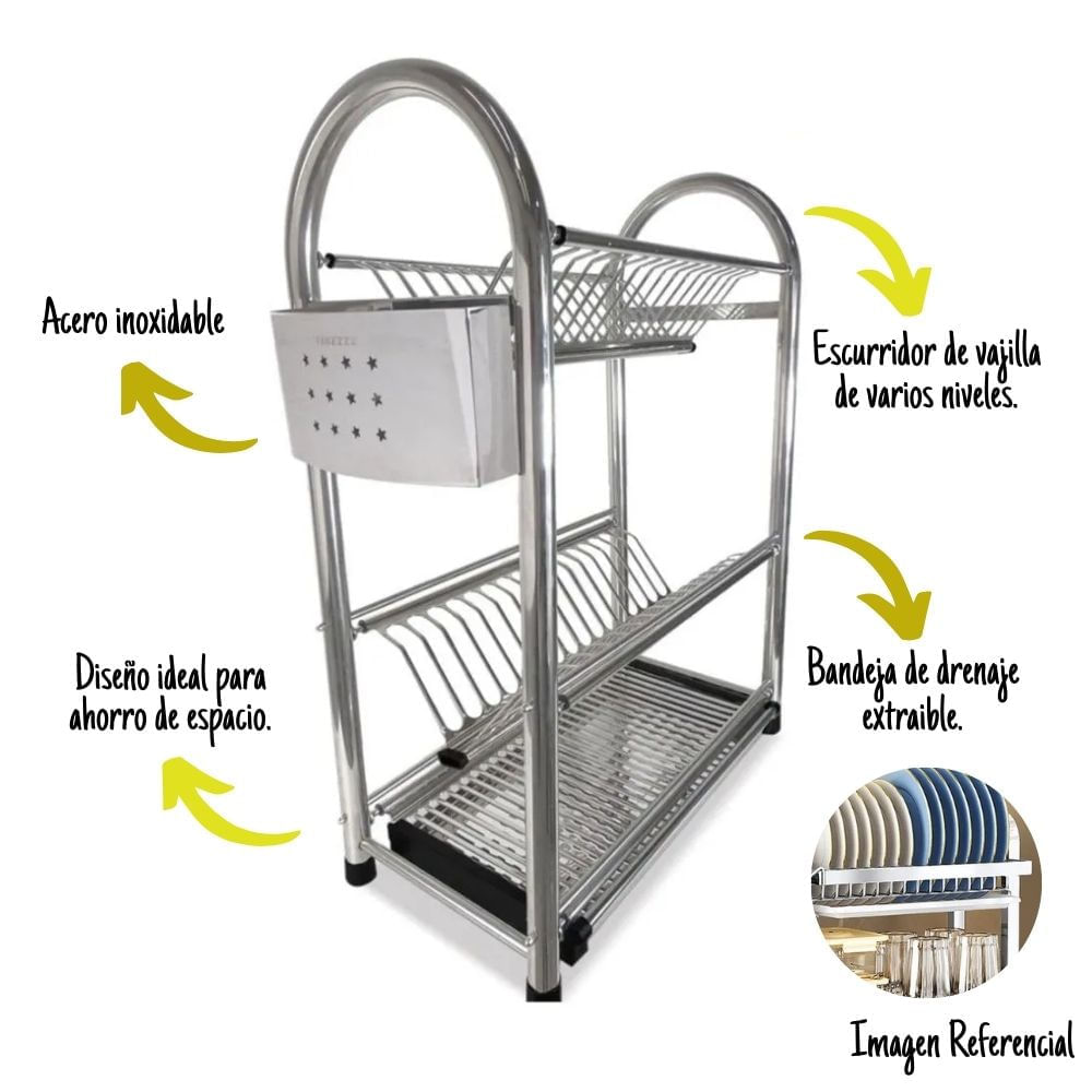 Escurridor de Acero Inoxidable FINEZZA FZ-8050-R