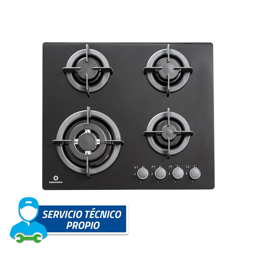 Cocina Empotrable EGI-604VDNEG 4 Hornillas Negro
