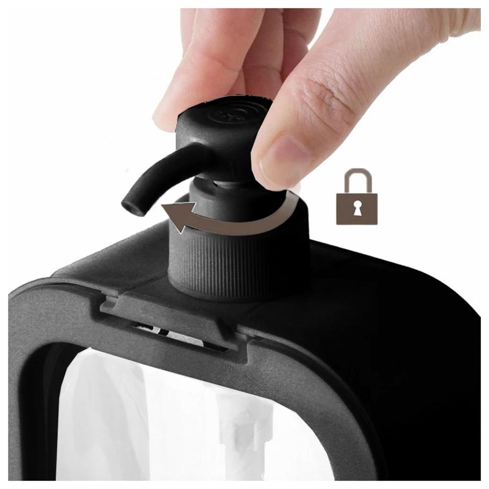 Dispensador de Jabón Líquido Cremas Estilo Moderno Negro