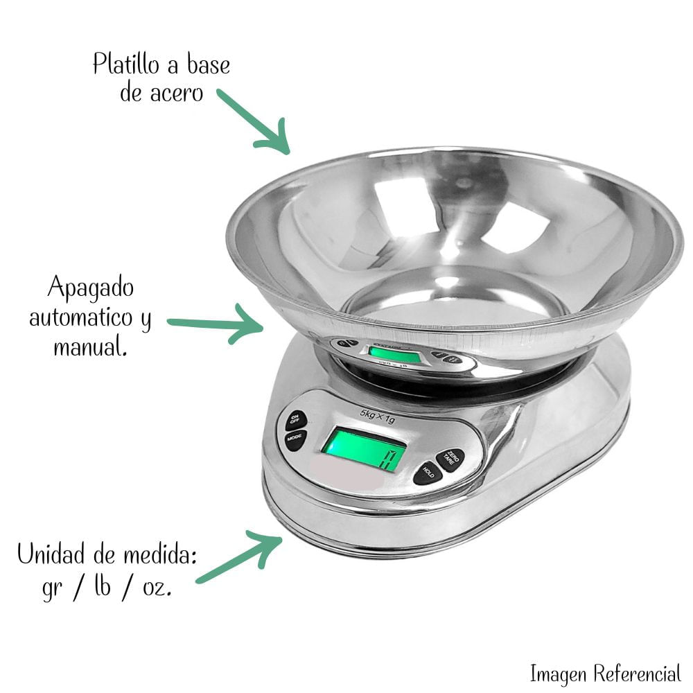Balanza Gramera Acero Lever de 5 Kg