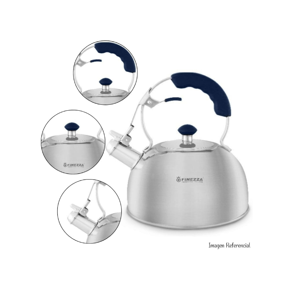 Tetera Finezza FF-T0046 de Acero Inoxidable Azul 2.5 L